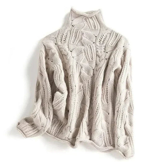 Senia™ | Braided Cashmere Sweater