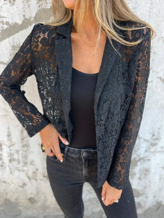 ANGELIQUE™ | Chic Lace Blazer